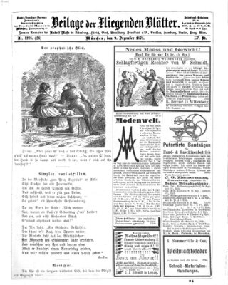 Fliegende Blätter Samstag 9. Dezember 1871