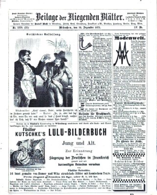 Fliegende Blätter Samstag 16. Dezember 1871