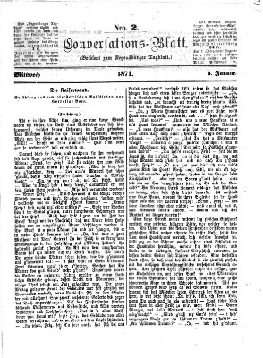 Regensburger Conversations-Blatt (Regensburger Tagblatt) Mittwoch 4. Januar 1871