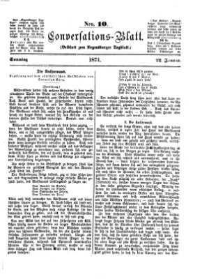 Regensburger Conversations-Blatt (Regensburger Tagblatt) Sonntag 22. Januar 1871