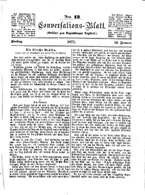 Regensburger Conversations-Blatt (Regensburger Tagblatt) Freitag 27. Januar 1871