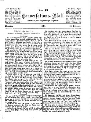 Regensburger Conversations-Blatt (Regensburger Tagblatt) Sonntag 12. Februar 1871