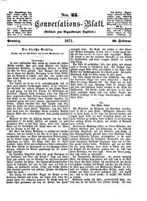 Regensburger Conversations-Blatt (Regensburger Tagblatt) Sonntag 26. Februar 1871