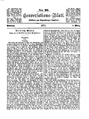 Regensburger Conversations-Blatt (Regensburger Tagblatt) Sonntag 5. März 1871