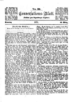 Regensburger Conversations-Blatt (Regensburger Tagblatt) Sonntag 12. März 1871