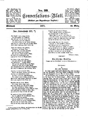 Regensburger Conversations-Blatt (Regensburger Tagblatt) Mittwoch 15. März 1871