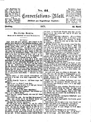 Regensburger Conversations-Blatt (Regensburger Tagblatt) Freitag 14. April 1871