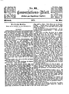 Regensburger Conversations-Blatt (Regensburger Tagblatt) Mittwoch 24. Mai 1871