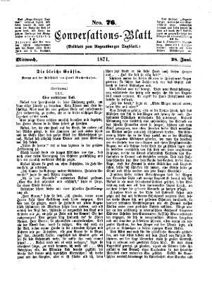 Regensburger Conversations-Blatt (Regensburger Tagblatt) Mittwoch 28. Juni 1871