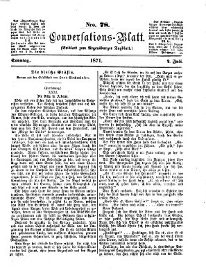 Regensburger Conversations-Blatt (Regensburger Tagblatt) Sonntag 2. Juli 1871