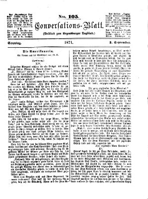 Regensburger Conversations-Blatt (Regensburger Tagblatt) Sonntag 3. September 1871