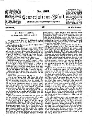 Regensburger Conversations-Blatt (Regensburger Tagblatt) Mittwoch 13. September 1871