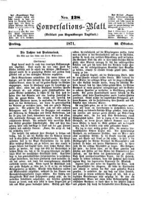 Regensburger Conversations-Blatt (Regensburger Tagblatt) Freitag 27. Oktober 1871