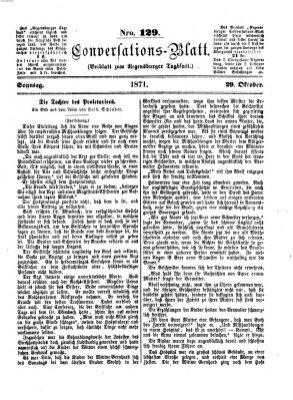 Regensburger Conversations-Blatt (Regensburger Tagblatt) Sonntag 29. Oktober 1871