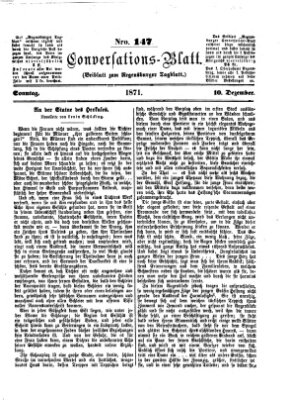 Regensburger Conversations-Blatt (Regensburger Tagblatt) Sonntag 10. Dezember 1871