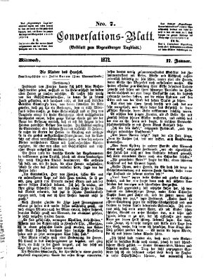 Regensburger Conversations-Blatt (Regensburger Tagblatt) Mittwoch 17. Januar 1872