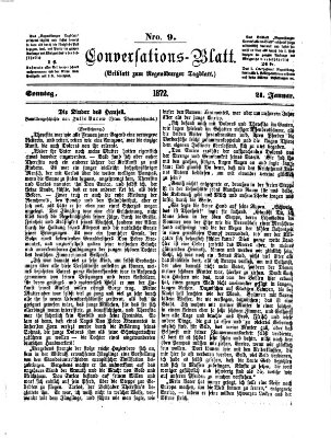 Regensburger Conversations-Blatt (Regensburger Tagblatt) Sonntag 21. Januar 1872