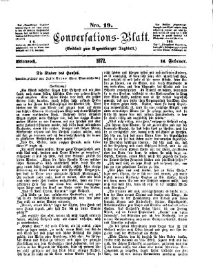 Regensburger Conversations-Blatt (Regensburger Tagblatt) Mittwoch 14. Februar 1872