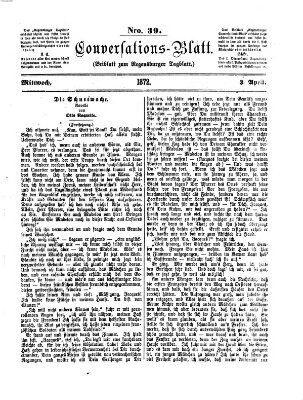 Regensburger Conversations-Blatt (Regensburger Tagblatt) Mittwoch 3. April 1872