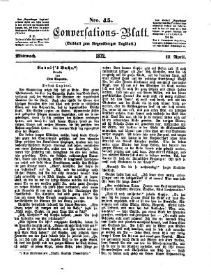 Regensburger Conversations-Blatt (Regensburger Tagblatt) Mittwoch 17. April 1872