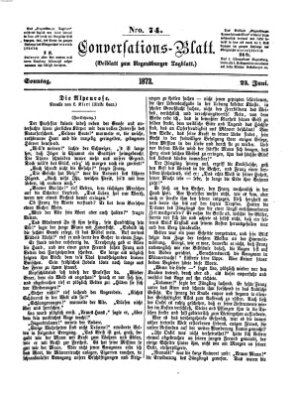 Regensburger Conversations-Blatt (Regensburger Tagblatt) Sonntag 23. Juni 1872