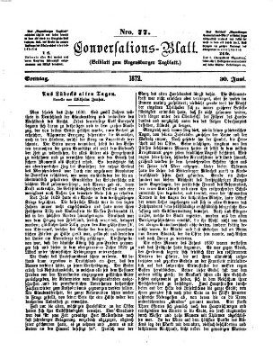 Regensburger Conversations-Blatt (Regensburger Tagblatt) Sonntag 30. Juni 1872