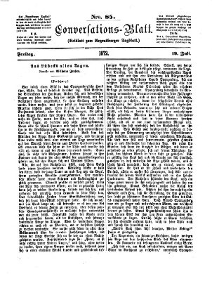 Regensburger Conversations-Blatt (Regensburger Tagblatt) Freitag 19. Juli 1872