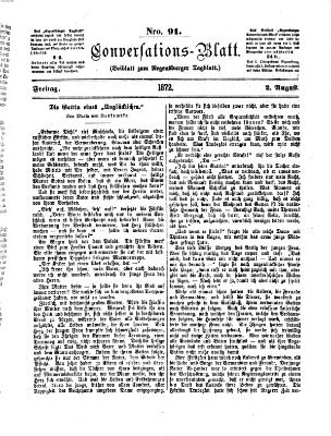 Regensburger Conversations-Blatt (Regensburger Tagblatt) Freitag 2. August 1872