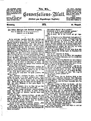 Regensburger Conversations-Blatt (Regensburger Tagblatt) Sonntag 11. August 1872