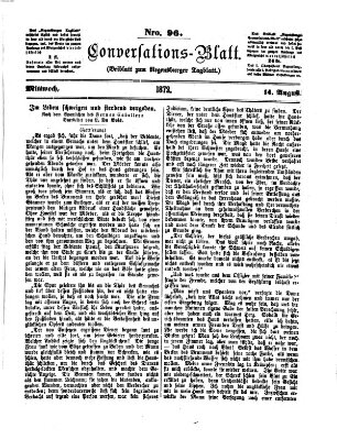 Regensburger Conversations-Blatt (Regensburger Tagblatt) Mittwoch 14. August 1872