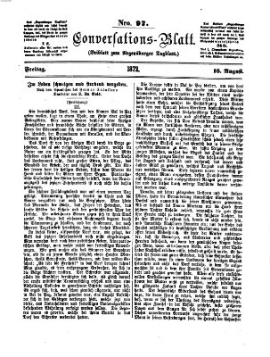 Regensburger Conversations-Blatt (Regensburger Tagblatt) Freitag 16. August 1872