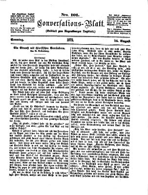 Regensburger Conversations-Blatt (Regensburger Tagblatt) Sonntag 25. August 1872