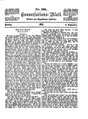 Regensburger Conversations-Blatt (Regensburger Tagblatt) Freitag 6. September 1872