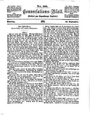 Regensburger Conversations-Blatt (Regensburger Tagblatt) Sonntag 15. September 1872