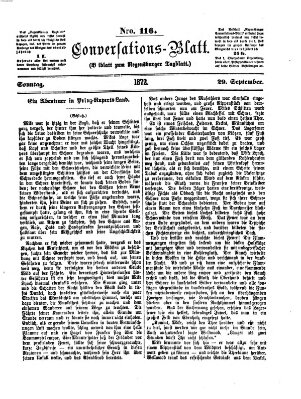 Regensburger Conversations-Blatt (Regensburger Tagblatt) Sonntag 29. September 1872