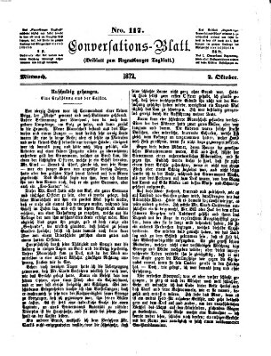 Regensburger Conversations-Blatt (Regensburger Tagblatt) Mittwoch 2. Oktober 1872