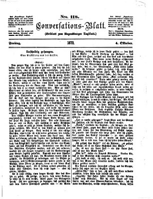 Regensburger Conversations-Blatt (Regensburger Tagblatt) Freitag 4. Oktober 1872