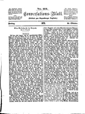 Regensburger Conversations-Blatt (Regensburger Tagblatt) Freitag 25. Oktober 1872