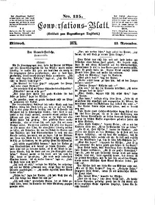 Regensburger Conversations-Blatt (Regensburger Tagblatt) Mittwoch 13. November 1872