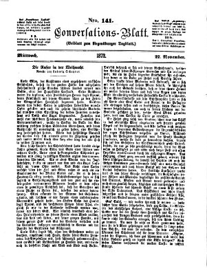 Regensburger Conversations-Blatt (Regensburger Tagblatt) Mittwoch 27. November 1872