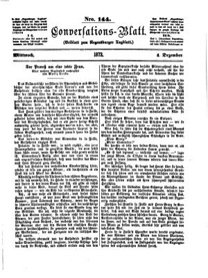 Regensburger Conversations-Blatt (Regensburger Tagblatt) Mittwoch 4. Dezember 1872