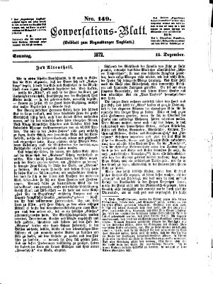 Regensburger Conversations-Blatt (Regensburger Tagblatt) Sonntag 15. Dezember 1872