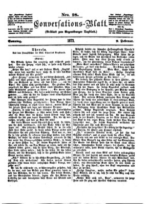 Regensburger Conversations-Blatt (Regensburger Tagblatt) Sonntag 9. Februar 1873