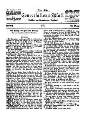 Regensburger Conversations-Blatt (Regensburger Tagblatt) Freitag 28. März 1873