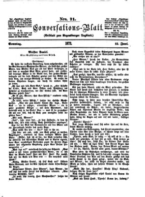 Regensburger Conversations-Blatt (Regensburger Tagblatt) Sonntag 15. Juni 1873