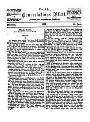 Regensburger Conversations-Blatt (Regensburger Tagblatt) Mittwoch 25. Juni 1873