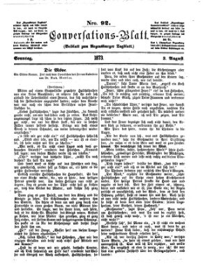 Regensburger Conversations-Blatt (Regensburger Tagblatt) Sonntag 3. August 1873