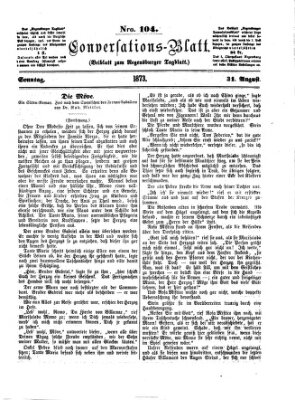 Regensburger Conversations-Blatt (Regensburger Tagblatt) Sonntag 31. August 1873