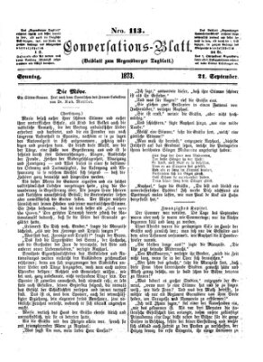 Regensburger Conversations-Blatt (Regensburger Tagblatt) Sonntag 21. September 1873