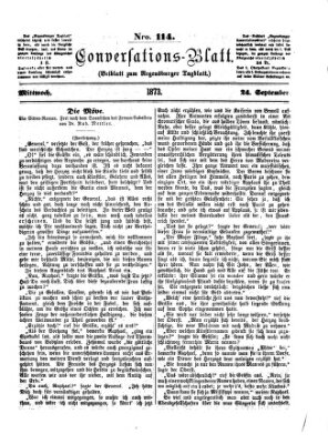 Regensburger Conversations-Blatt (Regensburger Tagblatt) Mittwoch 24. September 1873